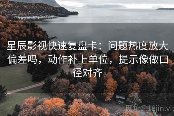 星辰影视快速复盘卡：问题热度放大偏差吗，动作补上单位，提示像做口径对齐